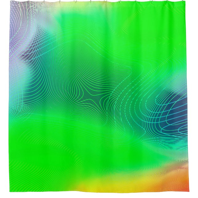 abstract blur background. multicolor effect patter shower curtain (Front)