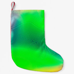 abstract blur background. multicolor effect patter small christmas stocking