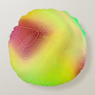 abstract blur background. multicolored graphic pat round cushion