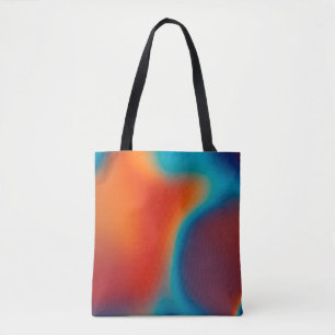 Abstract blur background with colorful blue-light tote bag