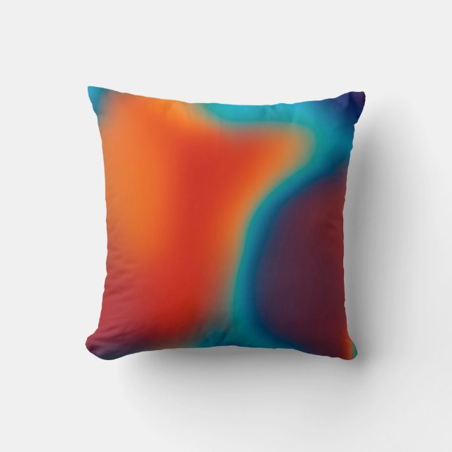 Abstract blur background with colourful blue-light cushion (Front)