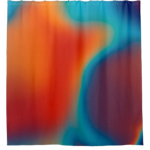 Abstract blur background with colourful blue-light shower curtain