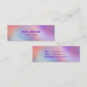 Abstract Blur Watercolor Tie-Dye Effect Chic Simpl Mini Business Card