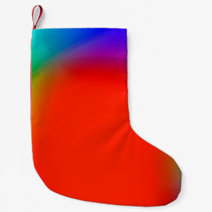 abstract blurred background, colorful vintage patt small christmas stocking