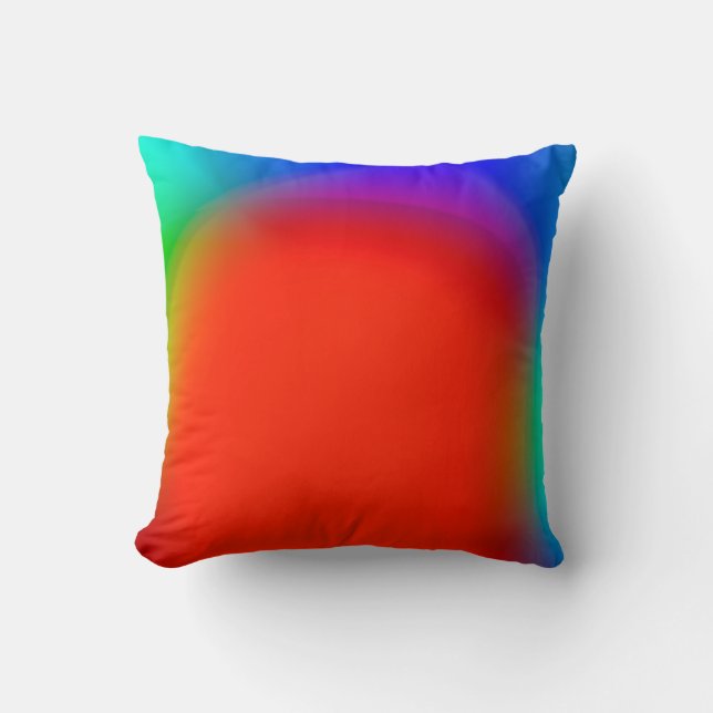 abstract blurred background, colourful vintage pat cushion (Front)