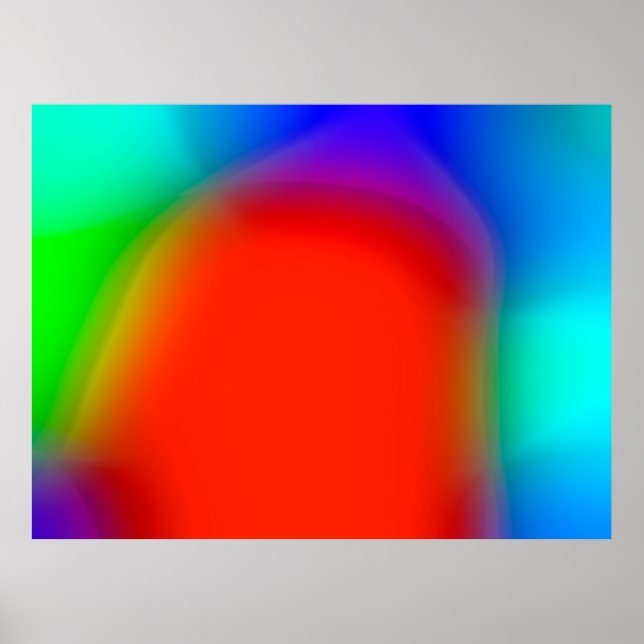 abstract blurred background, colourful vintage pat poster (Front)