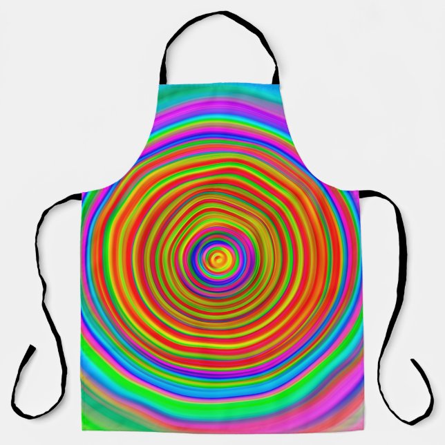 abstract blurred background, vintage geometric tex apron (Front)