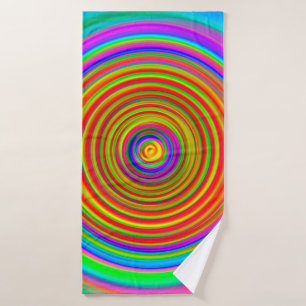 abstract blurred background, vintage geometric tex bath towel