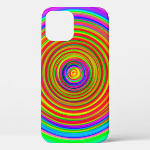abstract blurred background, vintage geometric tex iPhone 12 case