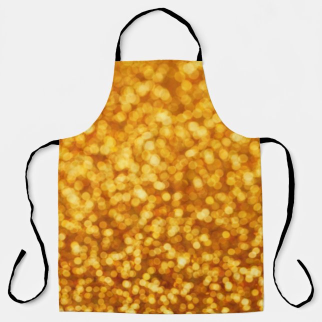 Abstract blurred beautiful golden background light apron (Front)