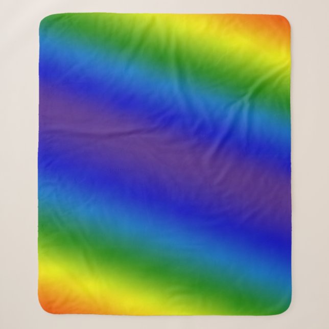 Abstract blurred gradient mesh background in brigh sherpa blanket (Front)