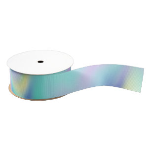 Abstract Blurred Pretty Pastel Swirls Pattern Grosgrain Ribbon