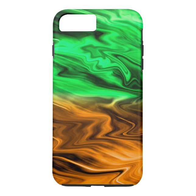 Abstract blurry spotted pattern in orange green  Case-Mate iPhone case (Back)