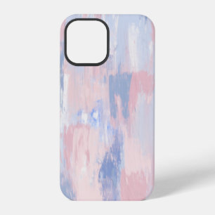 Abstract Blush and Blue Paint Strokes iPhone 12 Pro Case