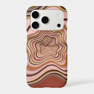 Abstract Blush Olive Ripple iPhone Cases