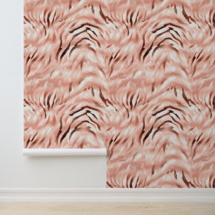 Abstract Blush Pink Zebra Animal Wallpaper