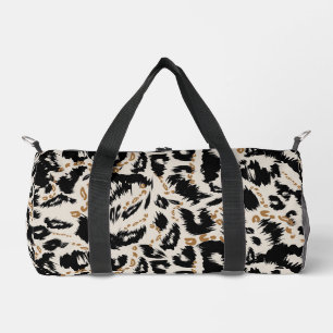 Abstract Bohemian African Leopard Pattern Duffle Bag