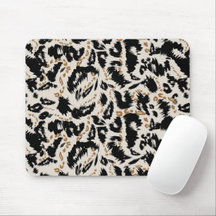 Abstract Bohemian African Leopard Pattern Mouse Pad