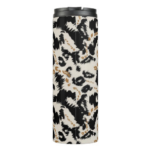 Abstract Bohemian African Leopard Pattern Thermal Tumbler