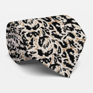 Abstract Bohemian African Leopard Pattern  Tie