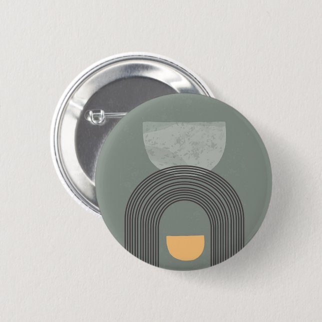 Abstract Bohemian shapes pattern 6 Cm Round Badge (Front & Back)