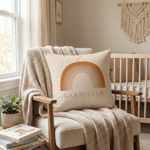 Abstract Boho 70s Rainbow Terracotta Personalised  Cushion