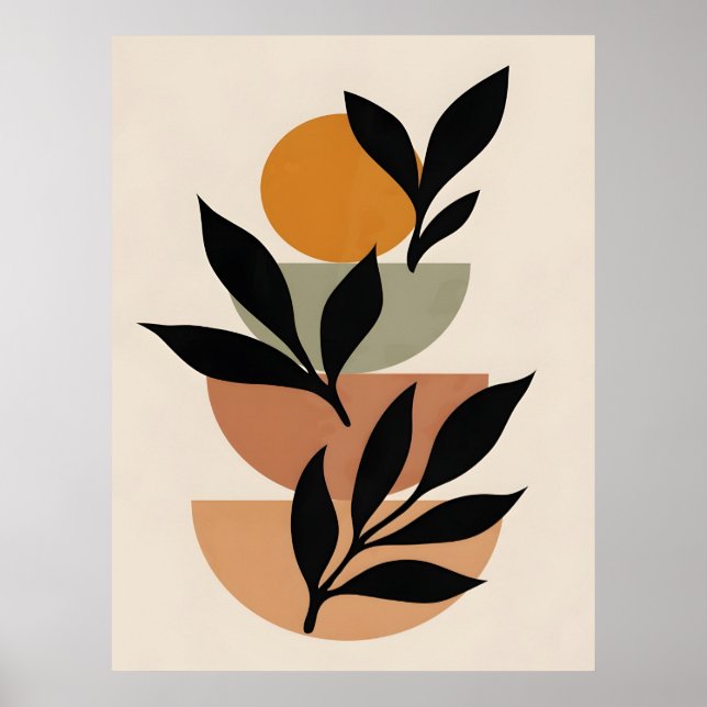 Abstract Boho and Modern Clip Art Printable  Poster (Front)