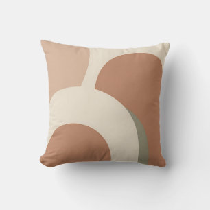 Abstract Boho Arch Earthy Minimalist Design Cushion