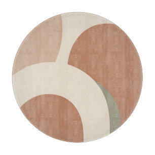 Abstract Boho Arch Earthy Minimalist Design Cutting Board