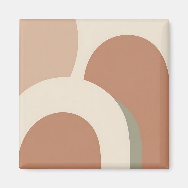 Abstract Boho Arch Earthy Minimalist Design Magnet (Front)