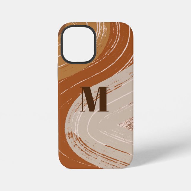 Abstract Boho Art , Earthy Tones iPhone Case (Back)