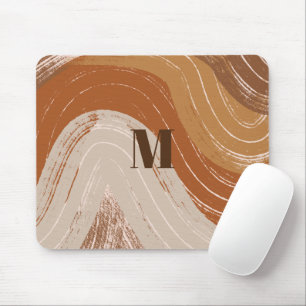 Abstract Boho Art , Earthy Tones  Mouse Pad