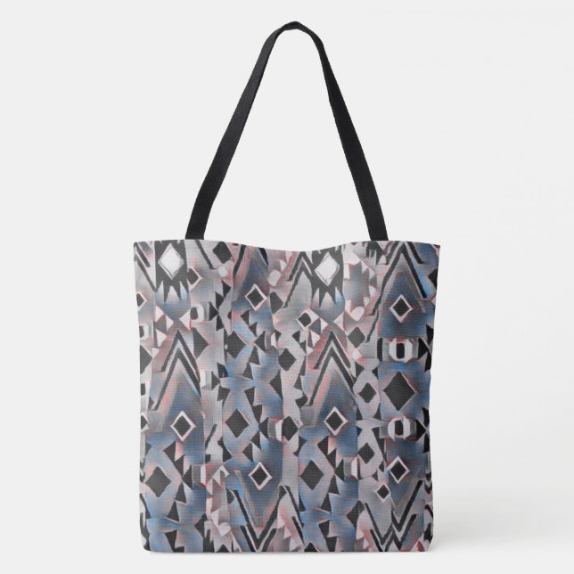 Abstract Boho Aztec  Tote Bag (Back)