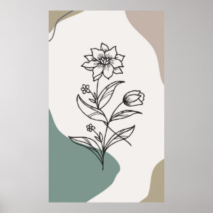 Abstract boho design poster