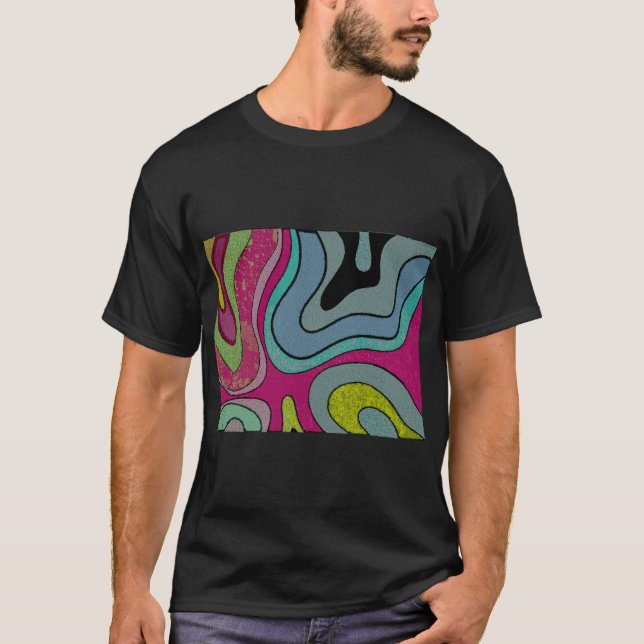 Abstract Boho Fluid Style T-Shirt (Front)