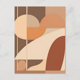 Abstract Boho Geometric Terracotta Modern Postcard