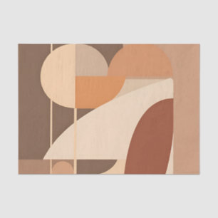 Abstract Boho Geometric Terracotta Modern Tissue Paper