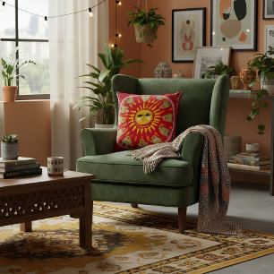 Abstract Boho geometrical pattern for her Cushion