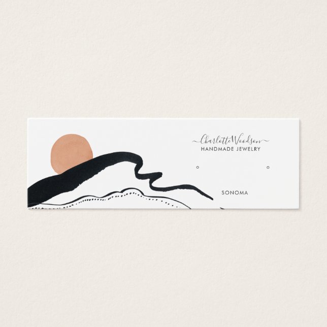 Abstract Boho Jewellery Earring Display Card (Front)