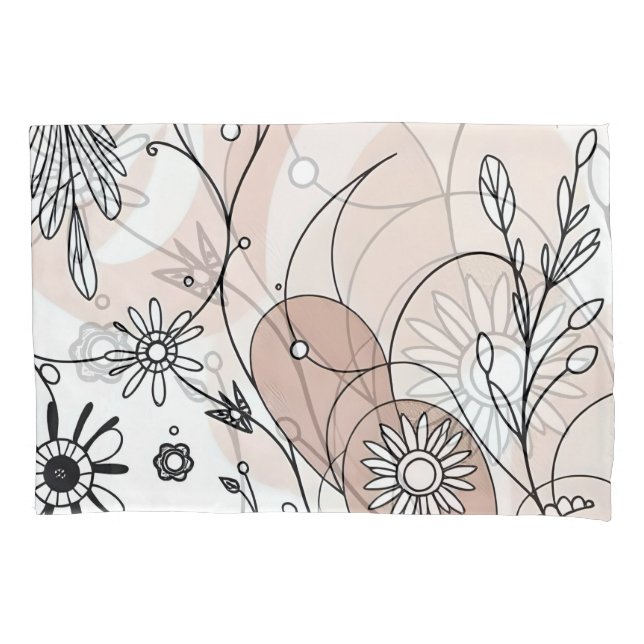 Abstract Boho Modern Minimalist Style Pillowcase (Front)