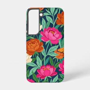 Abstract Boho Peonies Butterflies Samsung Cases