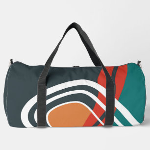 Abstract boho rainbow colourful artwork duffle bag