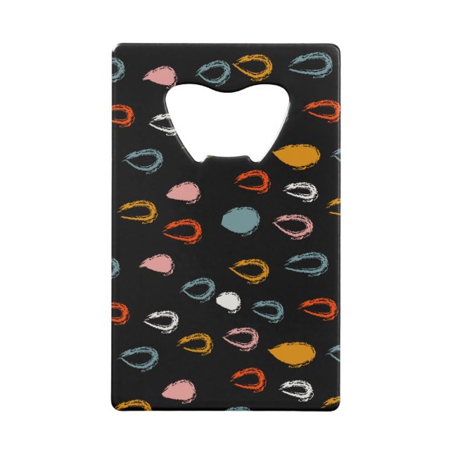 Abstract boho raindrops, tribal doodle. (Front)