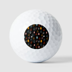 Abstract boho raindrops, tribal doodle. golf balls