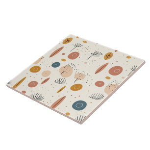 Abstract Boho Retro Modern Collection Ceramic Tile