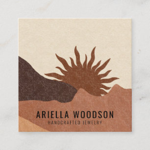 Abstract Boho Terracotta Jewellery Designer Square Business Card