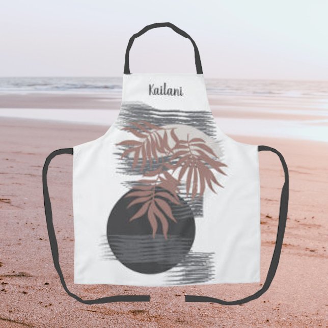 Abstract Boho Tropical Style Personalised Apron  (Creator Uploaded)
