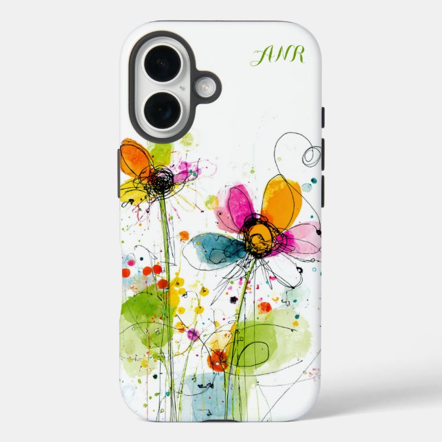 Abstract Boho Watercolor Chic Case-Mate iPhone Case (Back)
