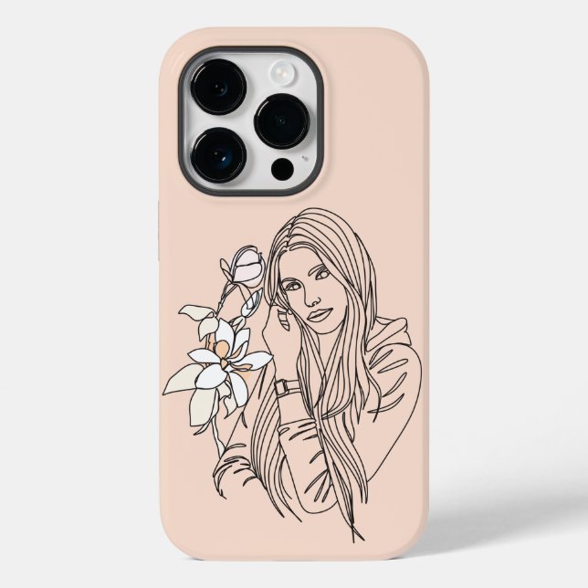 Abstract Boho Woman Illustration , Boho Chic  Case-Mate iPhone Case (Back)