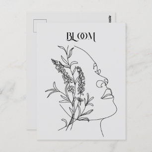 Abstract Boho Woman Illustration Poster Postcard